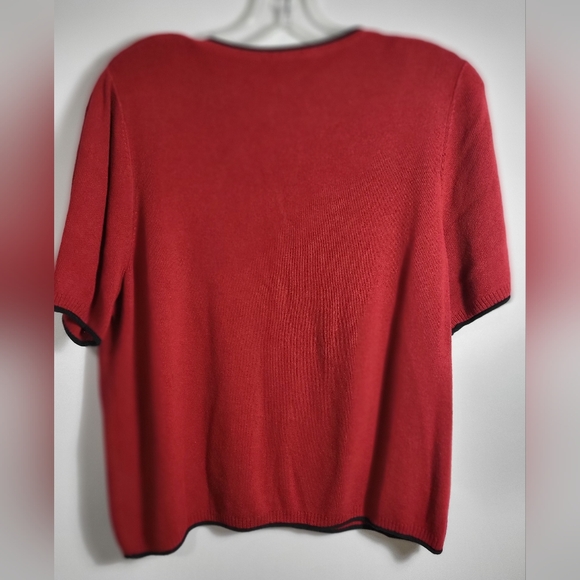 CJ Banks red button v-neck sweater top women's XL #2206 - Picture 5 of 5